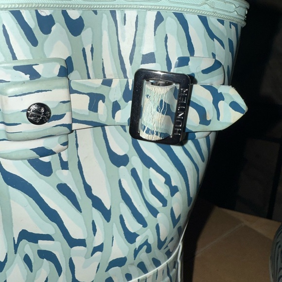 Hunter Blue Zebra Pattern Boots - Picture 5 of 6